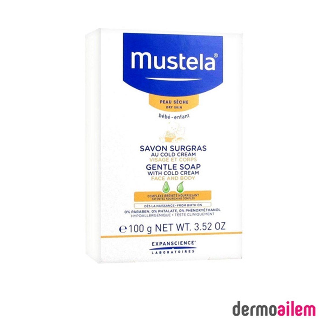 Bebek SabunlarıMustelaMustela Gentle Soap Face - Yüz Ve Vücut Için Kalıp Sabun 100gr