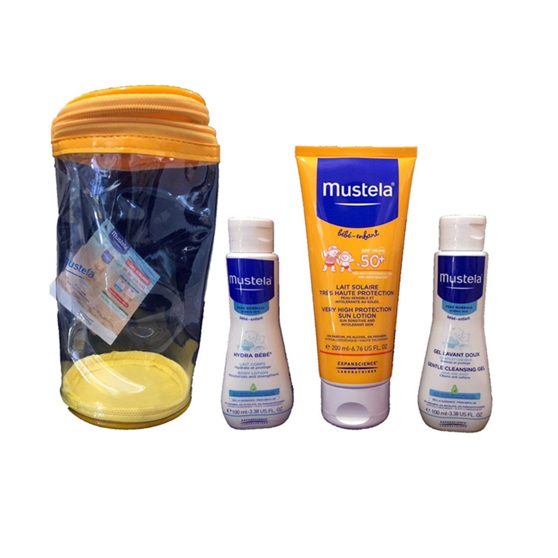 Bebek Güneş SerisiMustelaMustela Spf 50 Faktör 200 ml Güneş Kremi Set + 100 ml Bebek Losyonu Ve 100 ml Hassas Temizleme Jeli