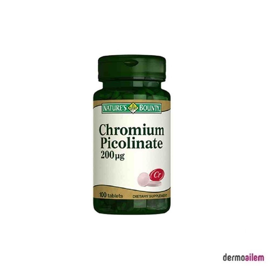 Takviye Edici GıdalarNature's BountyNature's Bounty Chromium Picolinate 100 Tablet
