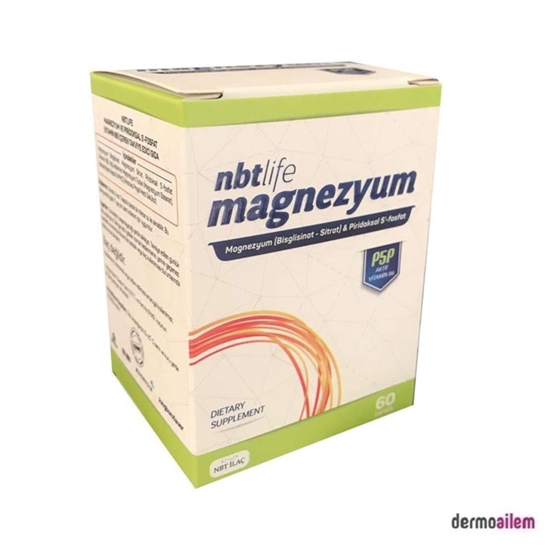 Takviye Edici GıdalarNBTLİFENbt Life Magnezyum P5P Vitamin B6 60 Kapsül