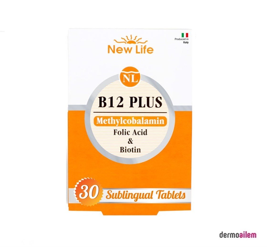 Takviye Edici GıdalarNewlifeNew Life B12 Plus Folik Asit ve Biotin İçeren Takviye Edici Gıda 30 Kapsül