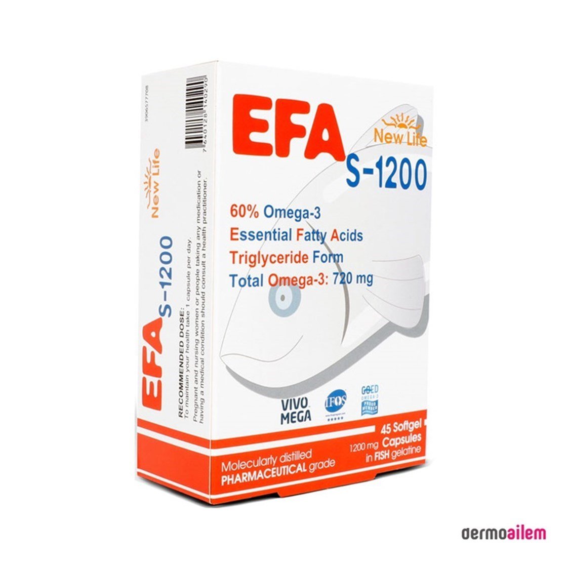 Omega 3 & Balık YağlarıNewlifeNew Life Efa S-1200 45 Kapsül