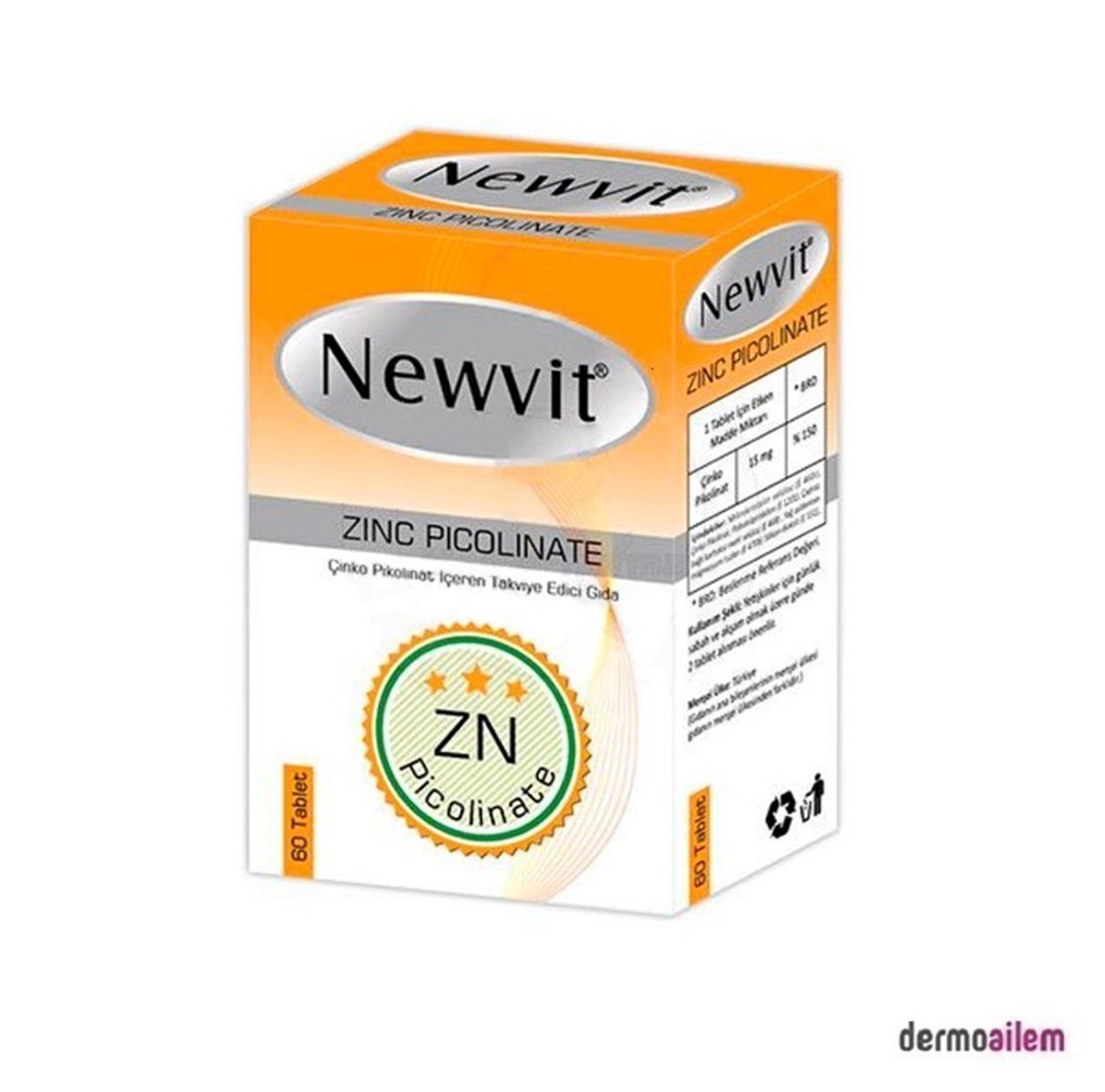 Takviye Edici GıdalarNewvitNewvit Çinko Pikolinat 60 Tablet
