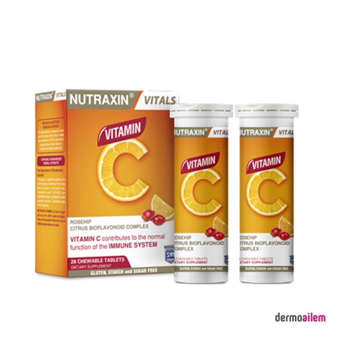 Takviye Edici GıdalarNutraxinNutraxin C Vitamini 28 Çiğnenebilir Tablet