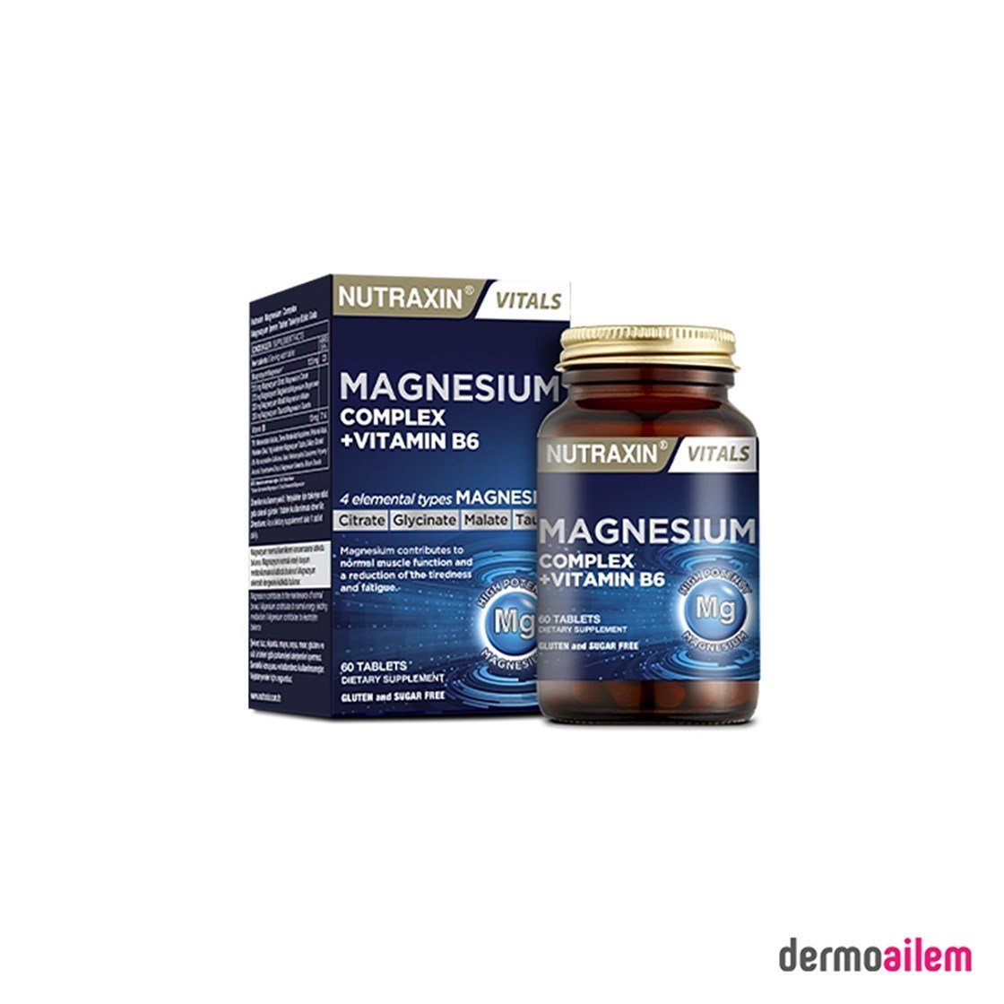 Takviye Edici GıdalarNutraxinNutraxin Magnesıum Complex + Vitamin B6 60 Tablet
