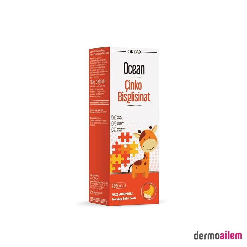 Takviye Edici GıdalarOrzaxOcean Çinko Bisglisinat Şurup 150 ml