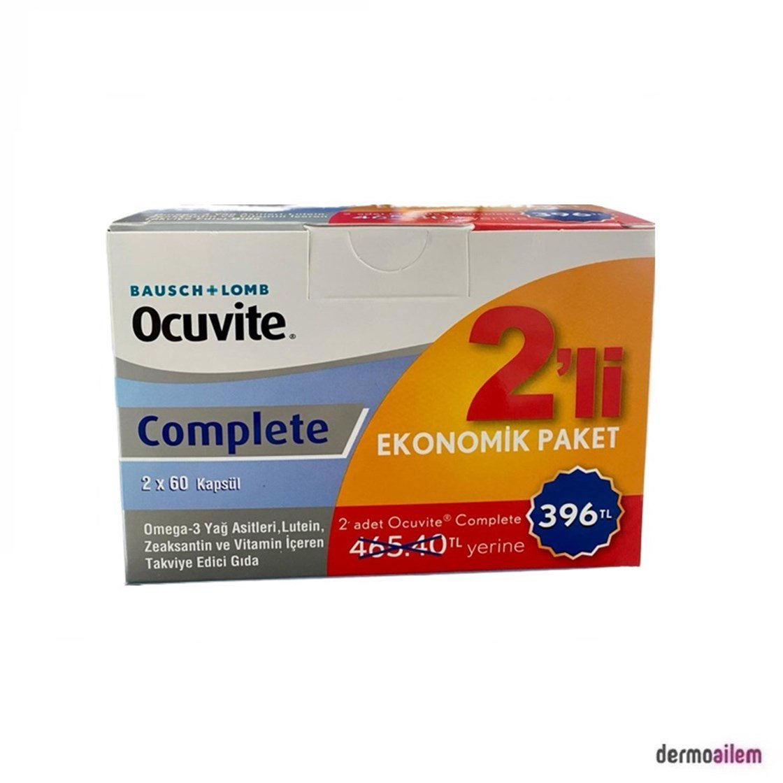 Omega 3 & Balık YağlarıBausch & LombOcuvite Complete 60 Kapsül (2 adet) Ekonomik Paket