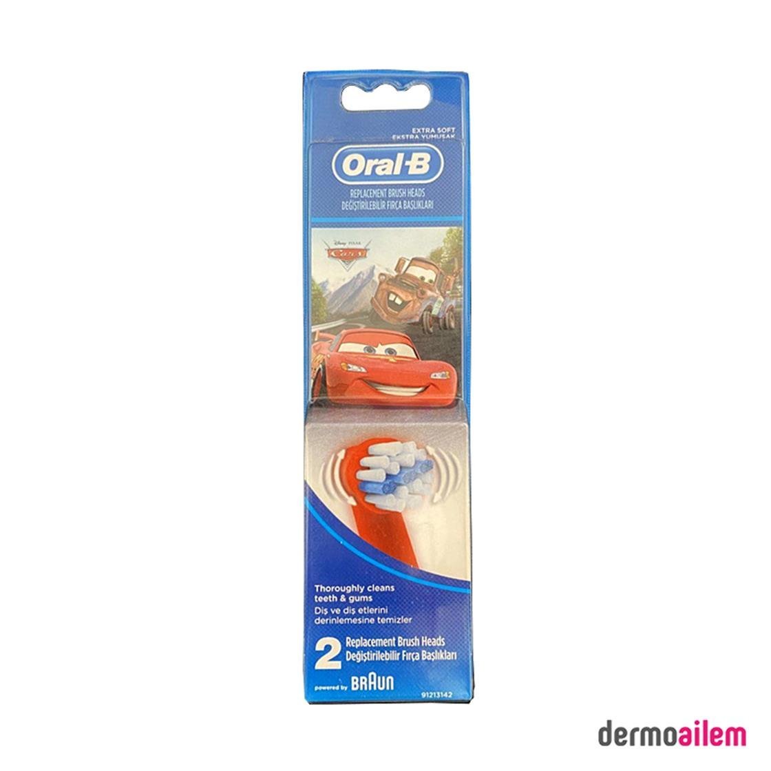 Diş FırçalarıOral-BOral-b Çocuklar İçin Diş Fırçası Arabalar Yedek Başlığı 2 Adet