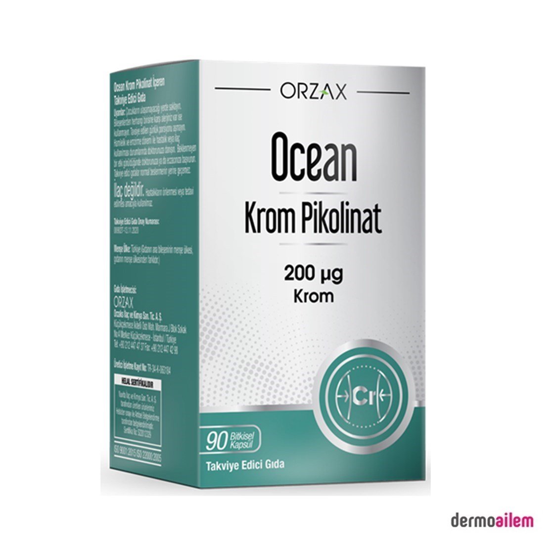 Takviye Edici GıdalarOrzaxOrzax Ocean Krom Pikolinat 90 Bitkisel Kapsül
