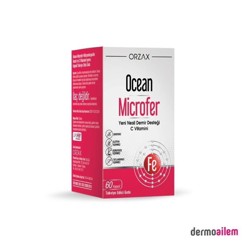 DemirOrzaxOrzax Ocean Microfer Takviye Edici Gıda 60 Kapsül