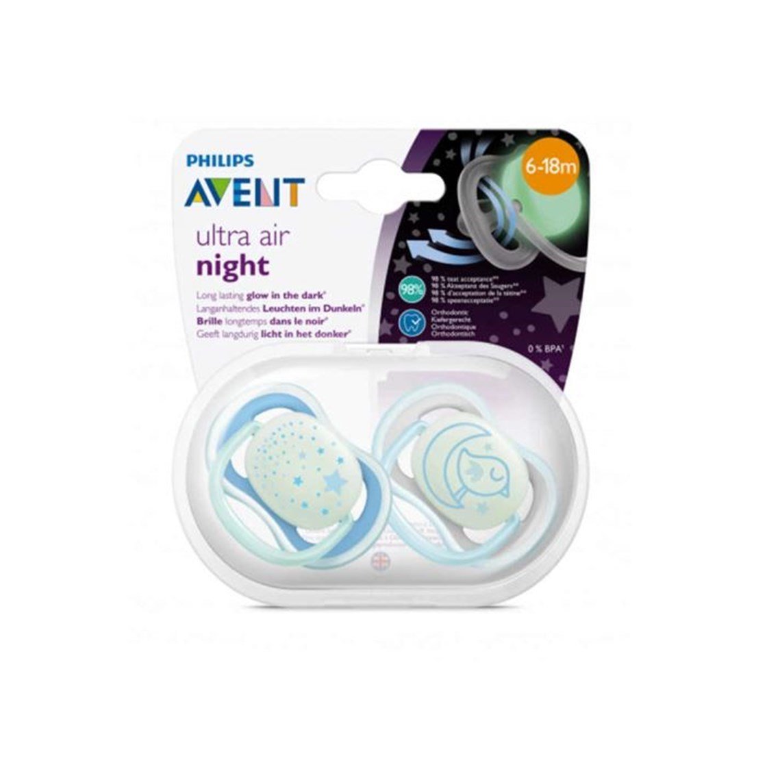 Biberon & Emzik & OyuncakPhilips AventPhilips Avent Ultra Air Night Emzik 2'li 6-18 Ay