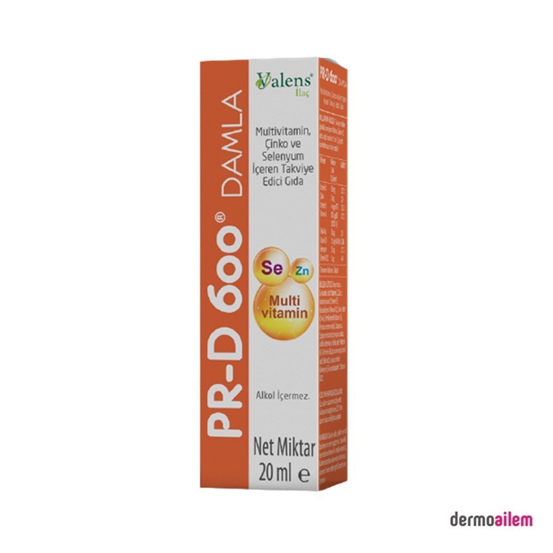 Takviye Edici GıdalarValens İlaçPR-D 600 Damla 20 Ml