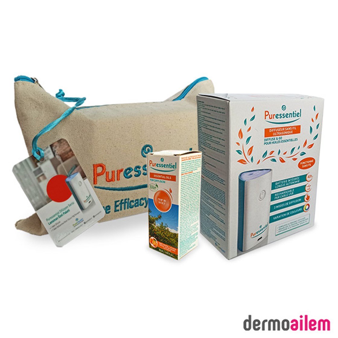 Küçük Ev AletleriPure HealthPuressentiel Kablosuz Ultrasonik Difüzor (Çantalı)