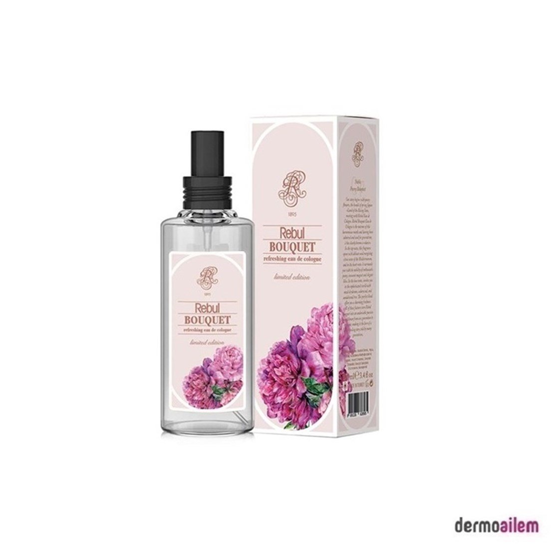 KolonyaRebulRebul Bouquet Şakayık Buketi Sprey Kolonya Cam Şişe 100 ml