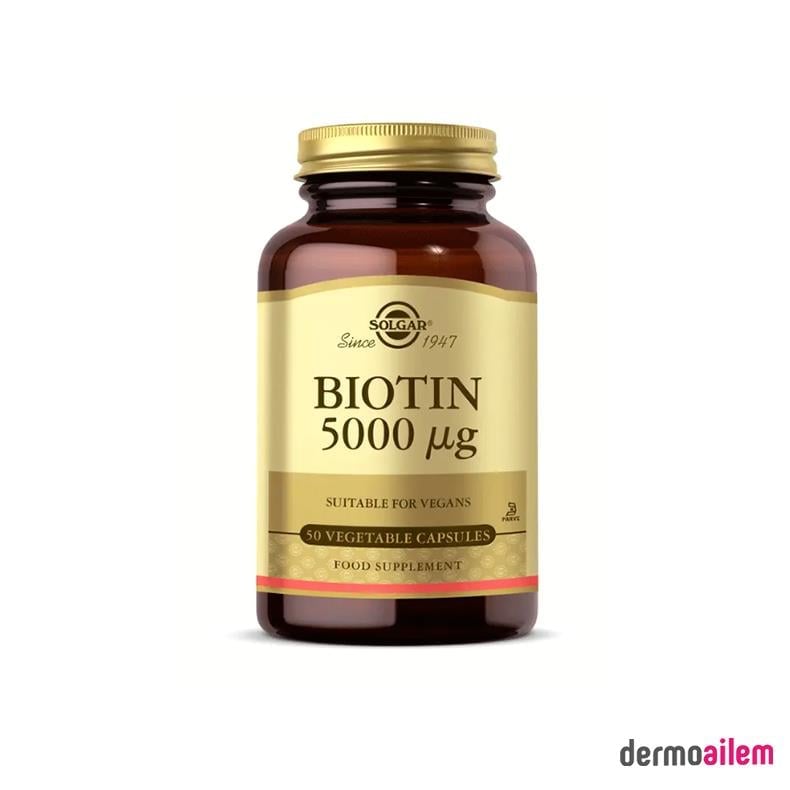 Takviye Edici GıdalarSolgarSolgar Biotin 5000 mcg 50 Kapsül