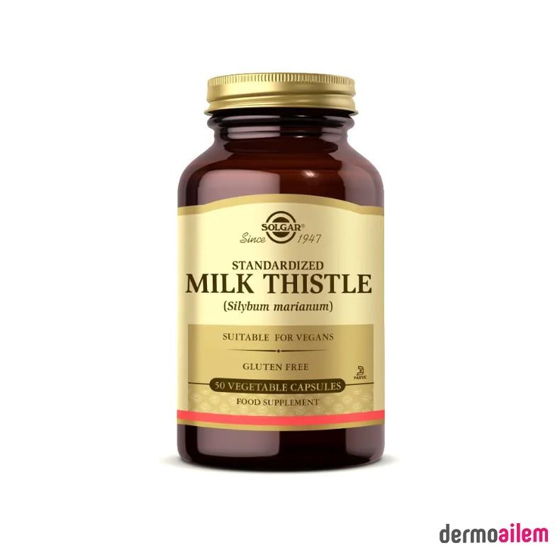 Takviye Edici GıdalarSolgarSolgar Milk Thistle 100 mg 50 Kapsül