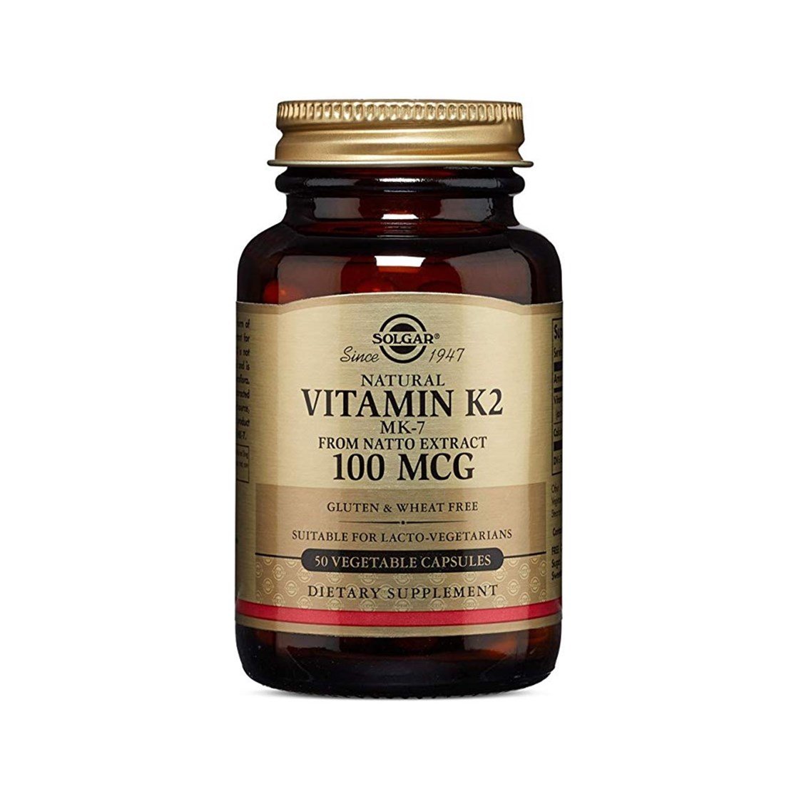 Takviye Edici GıdalarSolgarSolgar Vitamin K2 100 mcg 50 Kapsül