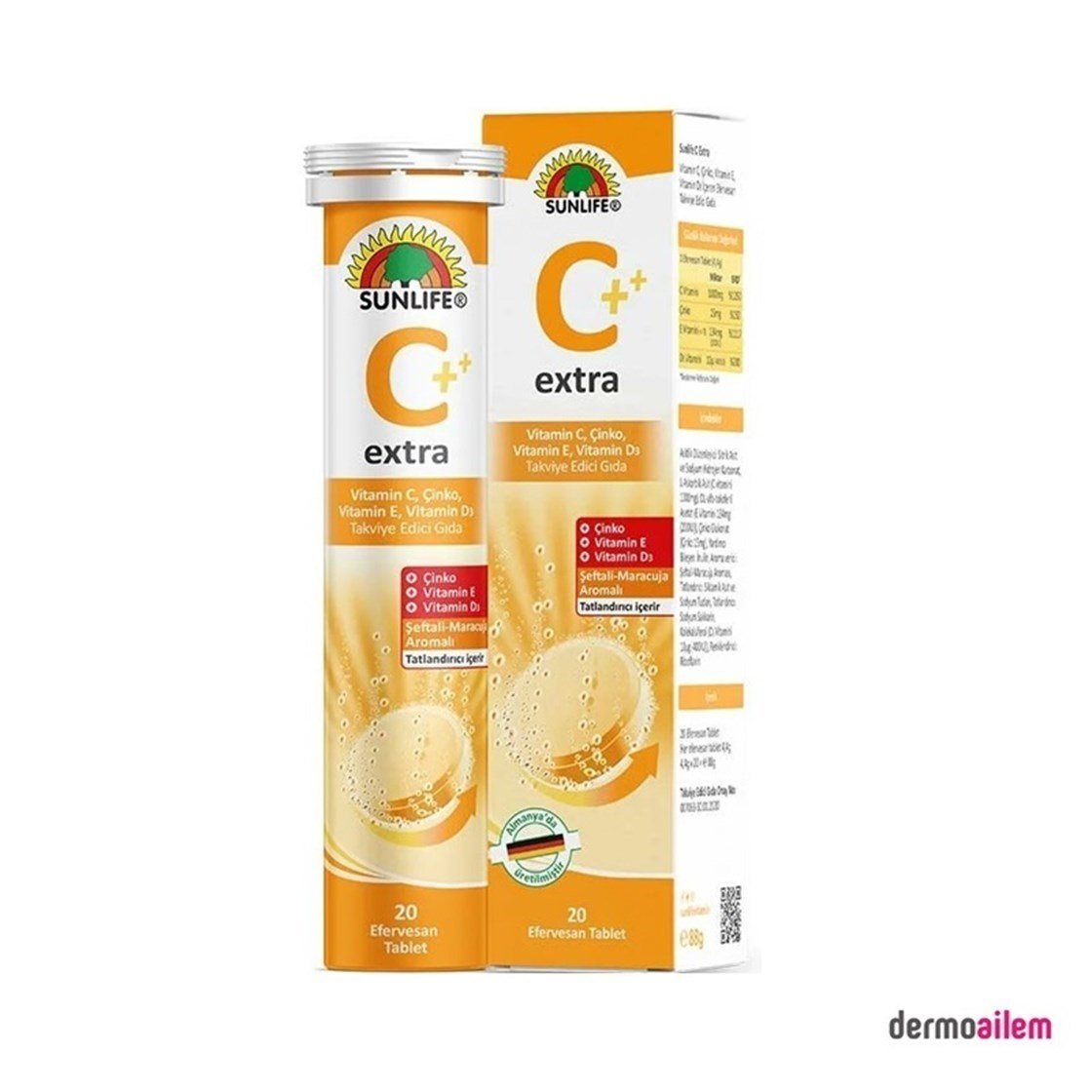 Takviye Edici GıdalarSunlifeSunlife Extra C Vitamin C 20 Efervesan Tablet