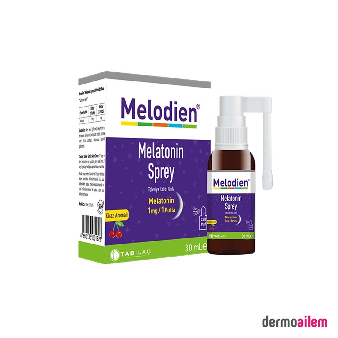 Takviye Edici GıdalarTab İlaçTab İlaç Melodien Melatonin Sprey 30 Ml
