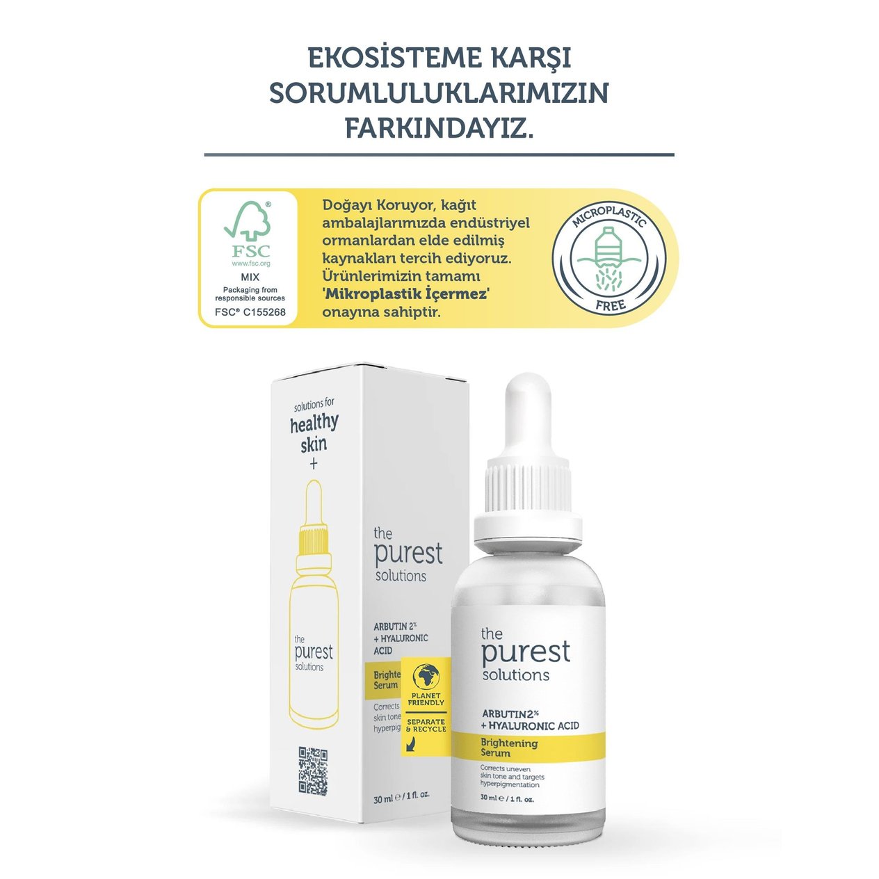 Cilt Bakım SerumlarıThe Purest SolutionsThe Purest Solutions Arbutin %2 + Hyaluronic Acid 30 Ml Leke Gidermeye Yardımcı Cilt Tonu Eşitleyici Cilt Bakım Serumu