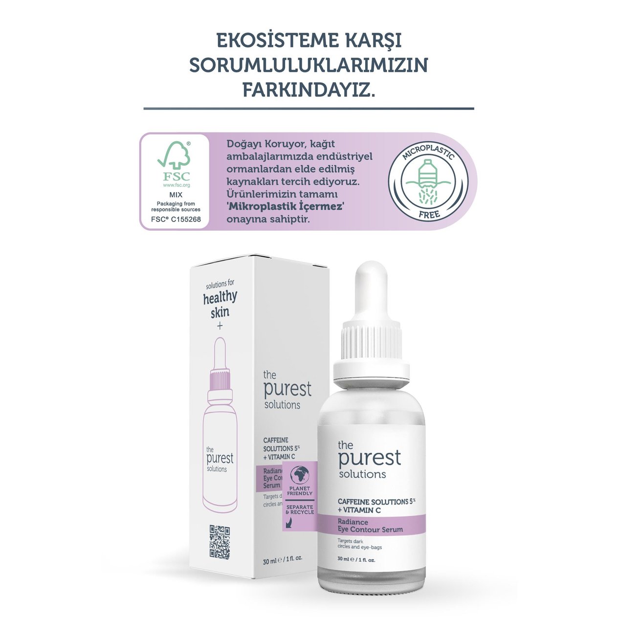 Göz Çevresi BakımıThe Purest SolutionsThe Purest Solutions Caffeine 5% - Vitamin C 30 ml Göz Altı Torbalanma Aydınlık Göz Altı Görünüm Destekleyici Bakım Serumu