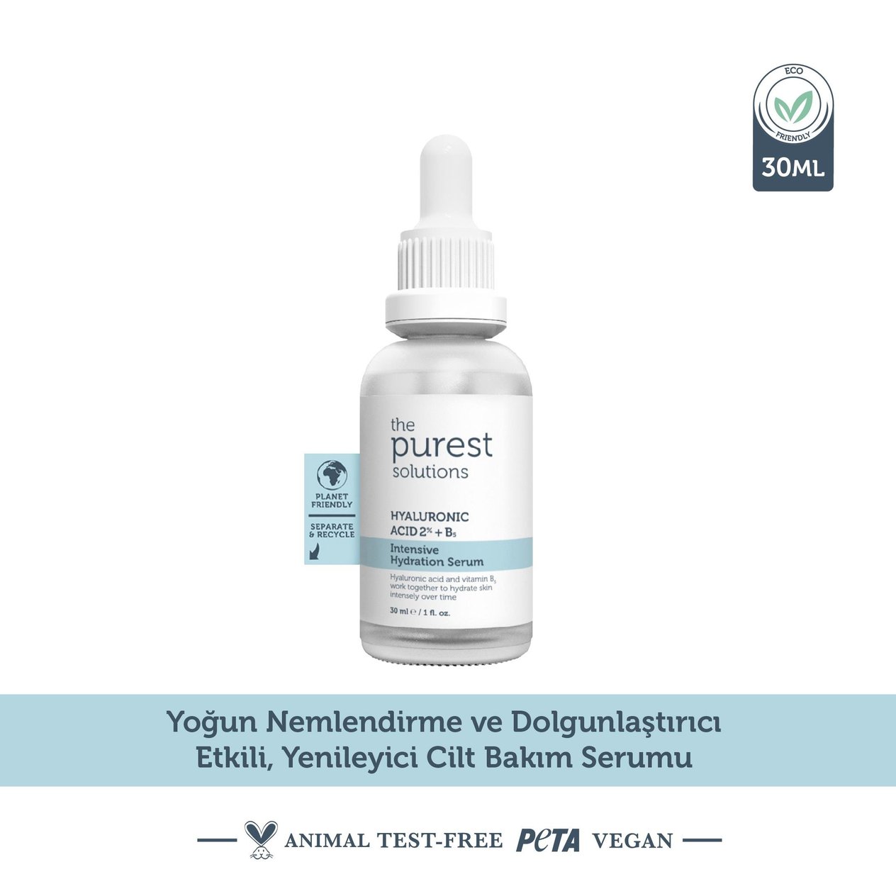 Cilt Bakım SerumlarıThe Purest SolutionsThe Purest Solutions Hyaluronic Acid %2 + B5 30 ml Yoğun Nemlendirici Bakım Serumu