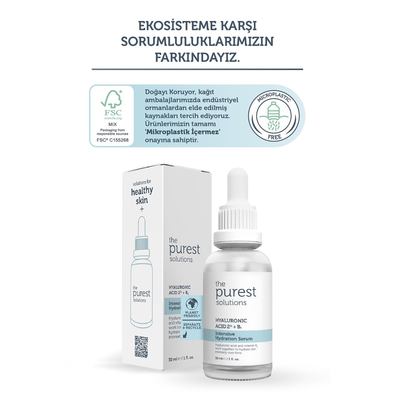 Cilt Bakım SerumlarıThe Purest SolutionsThe Purest Solutions Hyaluronic Acid %2 + B5 30 ml Yoğun Nemlendirici Bakım Serumu