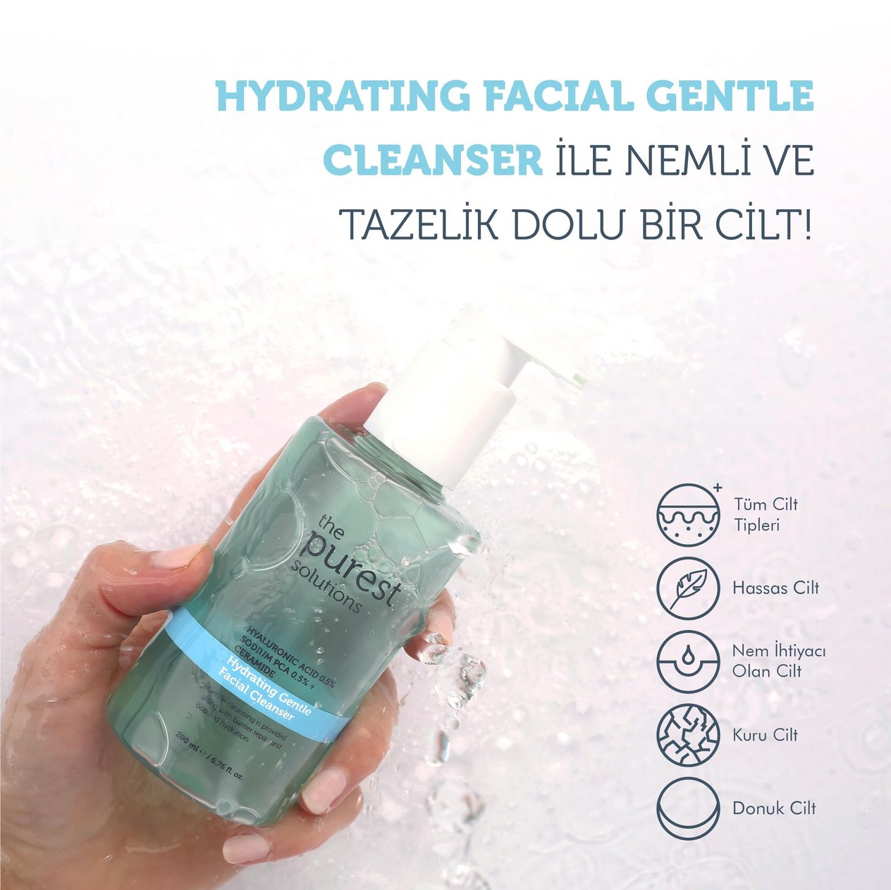 Cilt Temizleme ÜrünleriThe Purest SolutionsThe Purest Solutions Hydrating Gentle Facial Cleanser 200 ml