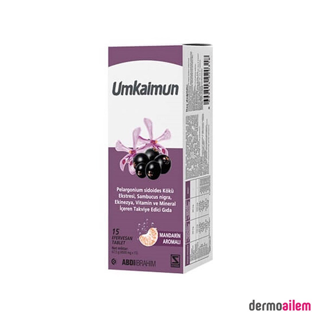 Takviye Edici GıdalarAbdi İbrahimUmkaimun 15 Effervesan Tablet (SKT:02/2023)