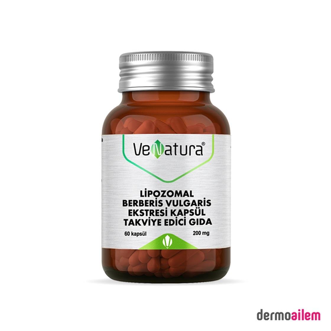 Takviye Edici GıdalarVeNaturaVeNatura Lipozomal Berberis Vulgaris Ekstresi 60 Kapsül