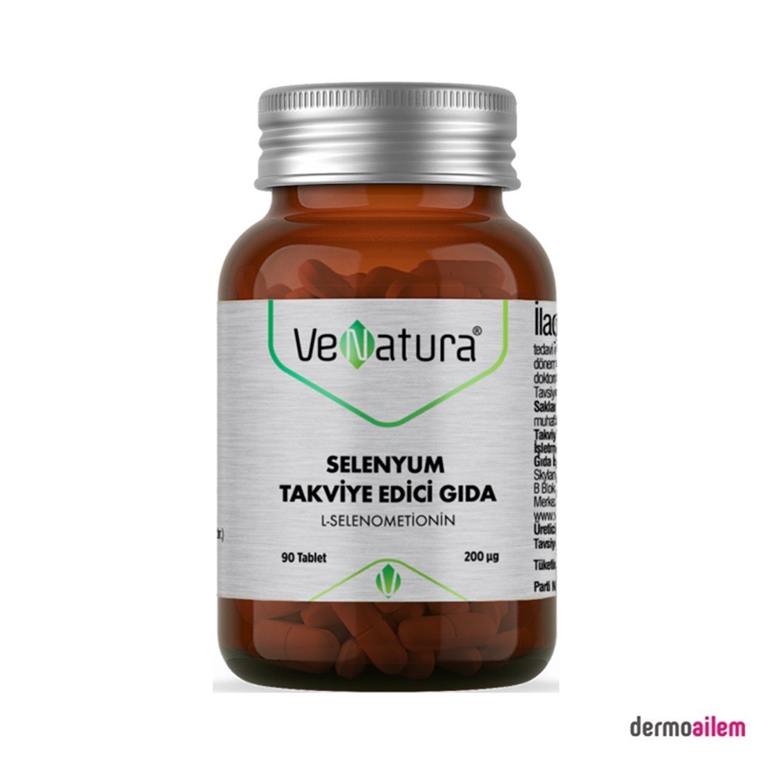 Takviye Edici GıdalarVeNaturaVenatura Selenyum 90 Tablet