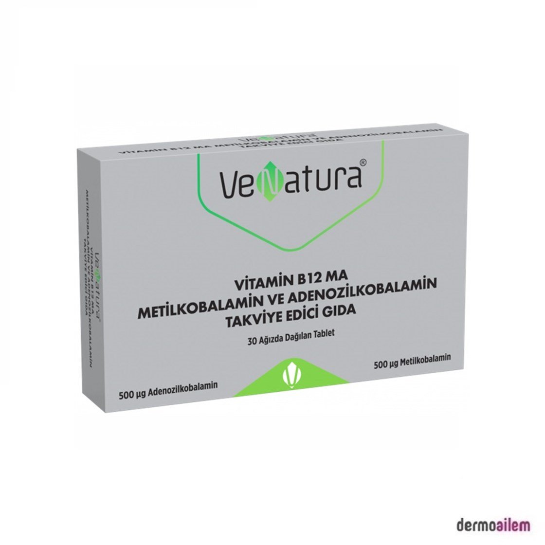 Takviye Edici GıdalarVeNaturaVeNatura Vitamin B12 MA 30 Tablet