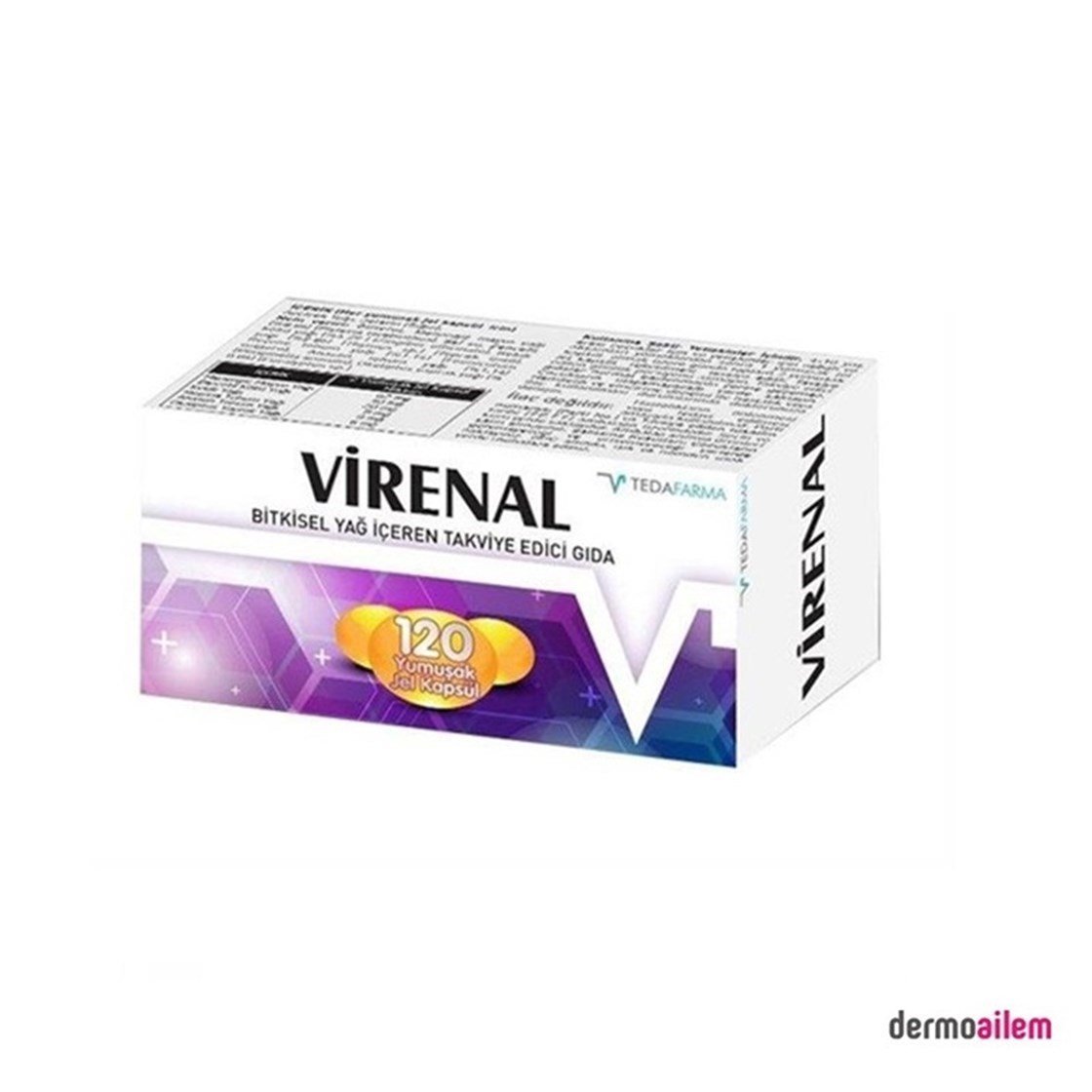 Takviye Edici GıdalarTedaFarmaVirenal Jel Kapsül 120 Kapsül
