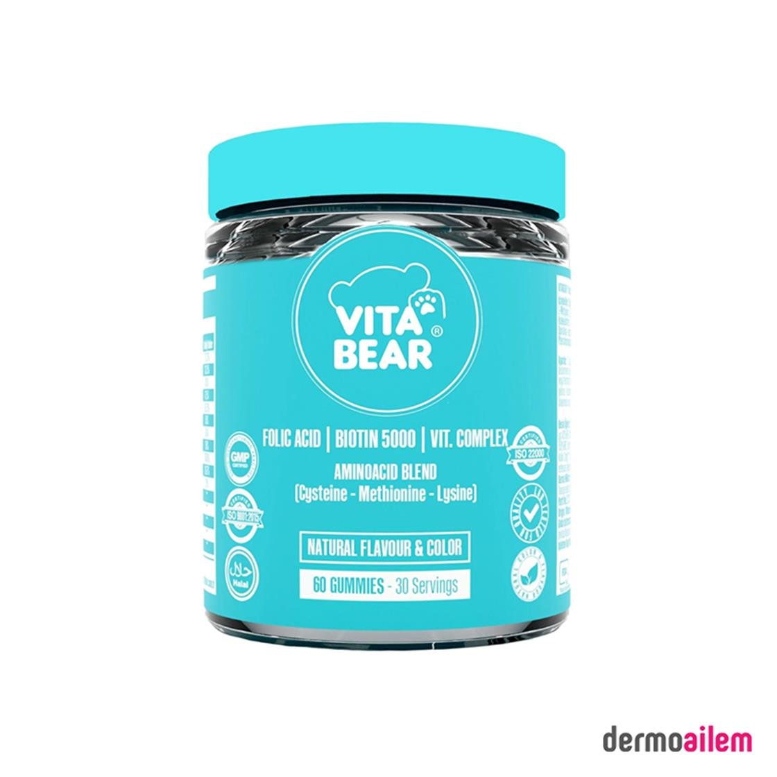 Takviye Edici GıdalarVita BearVita Bear Strong Hair Gummy Vitamin 60 Adet