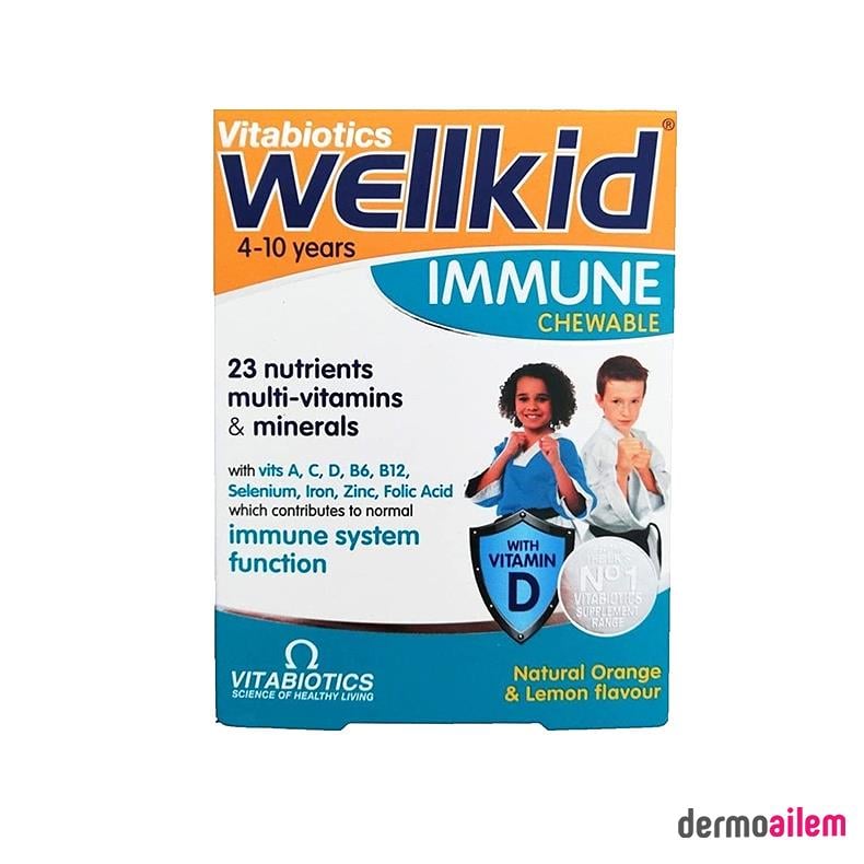 Takviye Edici GıdalarVitabioticsVitabiotics Wellkid Immune Chewable 30 Tablet
