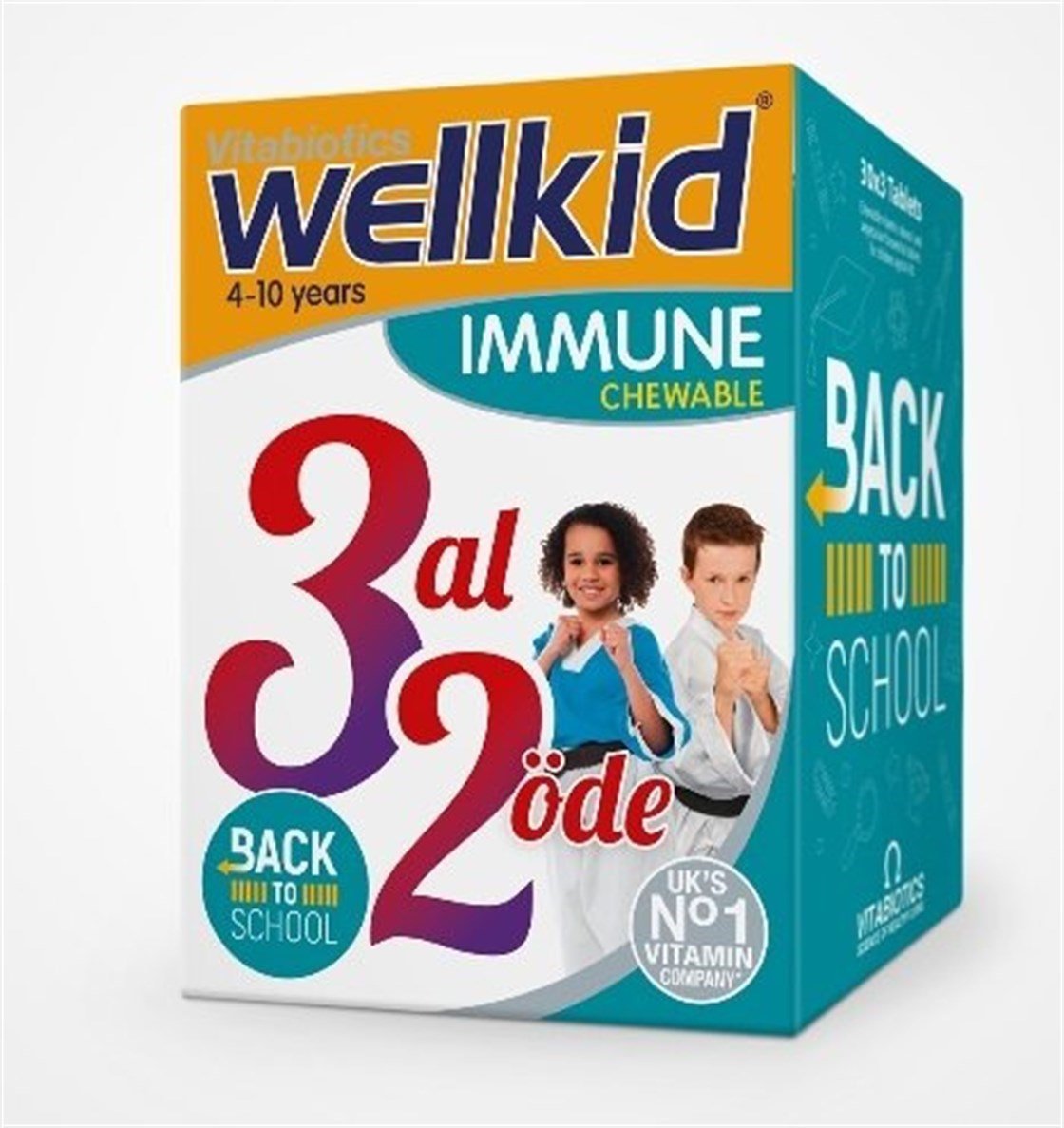 Takviye Edici GıdalarVitabioticsVitabiotics Wellkid Immune Chewable Tablet 3 al 2 öde