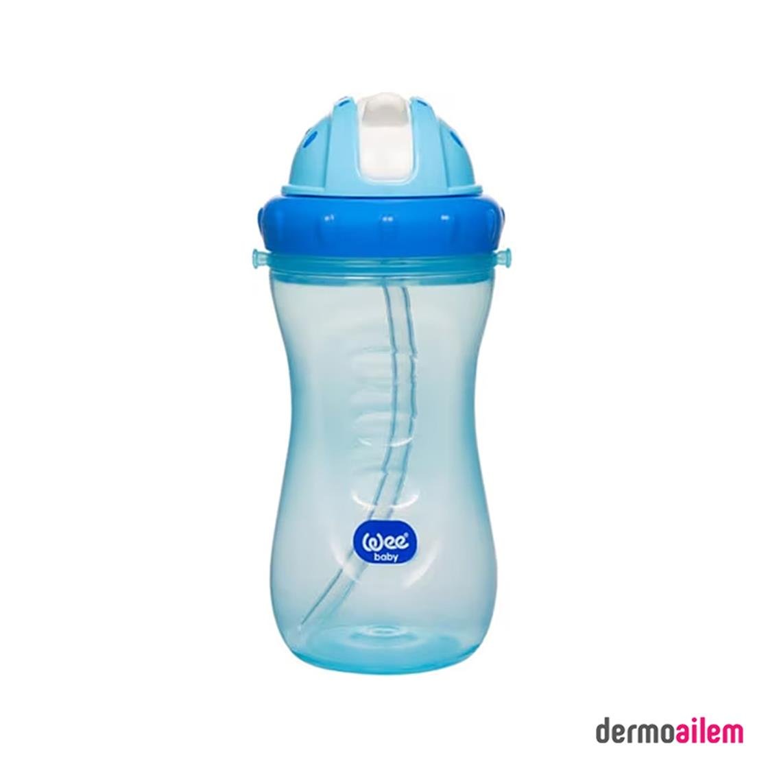 Biberon & Emzik & OyuncakWee BabyWee Baby Renkli Pipetli Bardak 6 +Ay Mavi