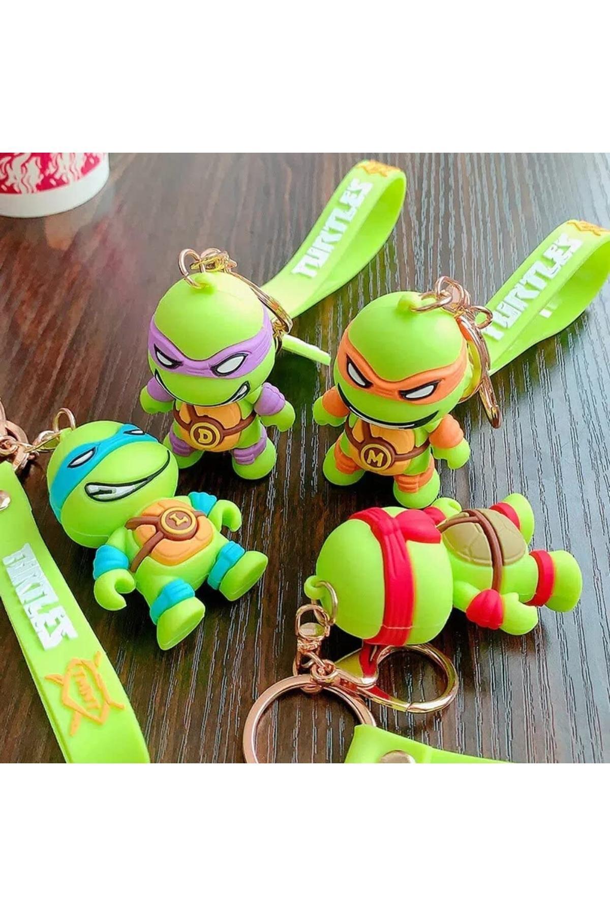 Amerika Birleşik DevletleriDünyadan HediyelerDNY-HD100636Keskin Hediyelik Eşya Ve TekstilNinja Turtles 3D Leonardo Raphael Michelangelo Donatello Silikon Anahtarlık Dörtlü Set