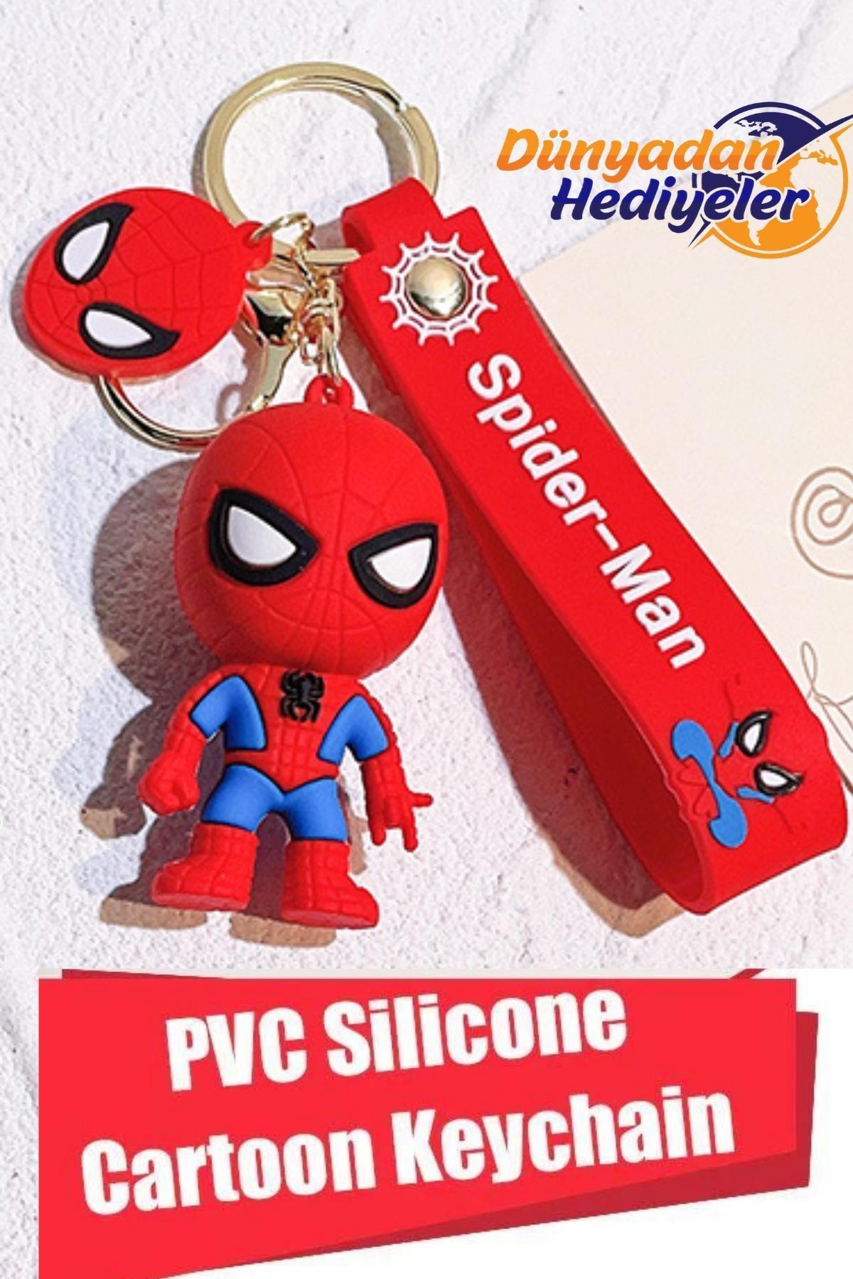 Amerika Birleşik DevletleriDünyadan HediyelerDNY-HD100629Keskin Hediyelik Eşya Ve TekstilSpider Man 3D Örümcek Adam Silikon Anahtarlık No.1