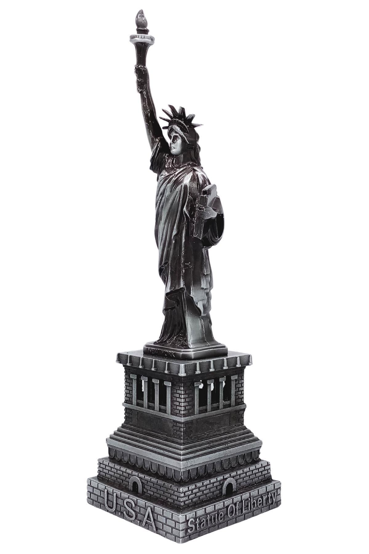 Amerika Birleşik DevletleriDünyadan HediyelerDNY-HDMTLGMS950Keskin Hediyelik Eşya Ve TekstilVintage Metal USA Özgürlük Heykeli Gümüş 32 cm