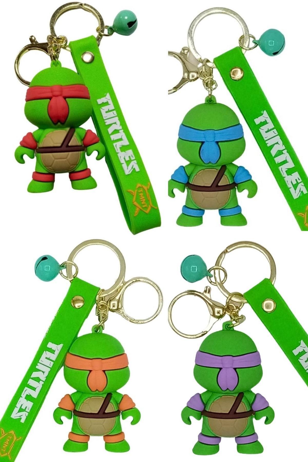 Amerika Birleşik DevletleriDünyadan HediyelerDNY-HD100636Keskin Hediyelik Eşya Ve TekstilNinja Turtles 3D Leonardo Raphael Michelangelo Donatello Silikon Anahtarlık Dörtlü Set