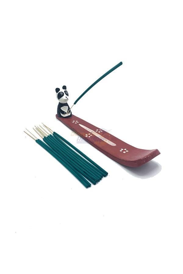 ÇinDünyadan HediyelerAHŞPMMLK-3021Keskin Hediyelik Eşya Ve TekstilPanda Temalı Ahşap Tütsülük ve 10 Tütsü 28 cm