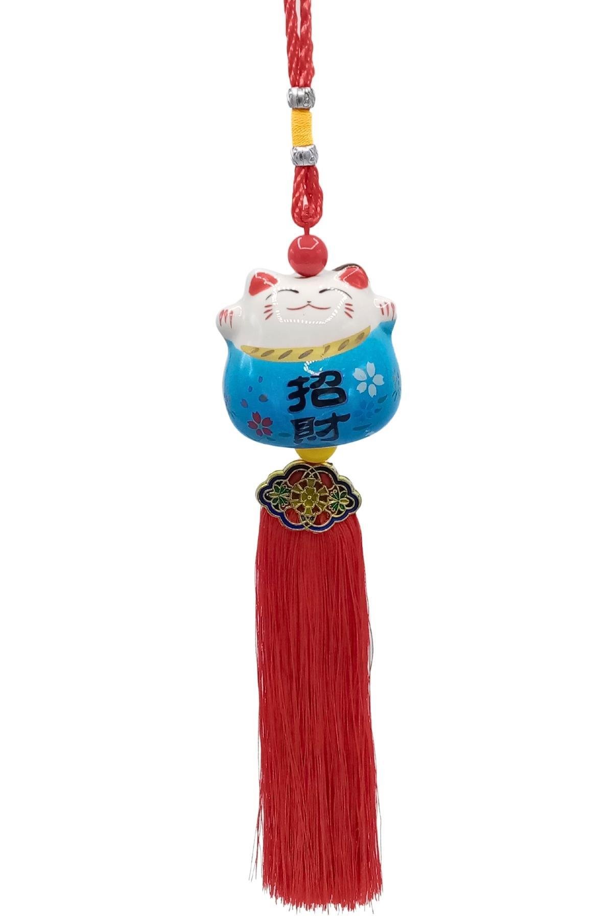 ÇinDünyadan HediyelerDNY-HD101473Keskin Hediyelik Eşya Ve TekstilFeng Shui Maneki Neko Şans Kedisi Mavi No.2