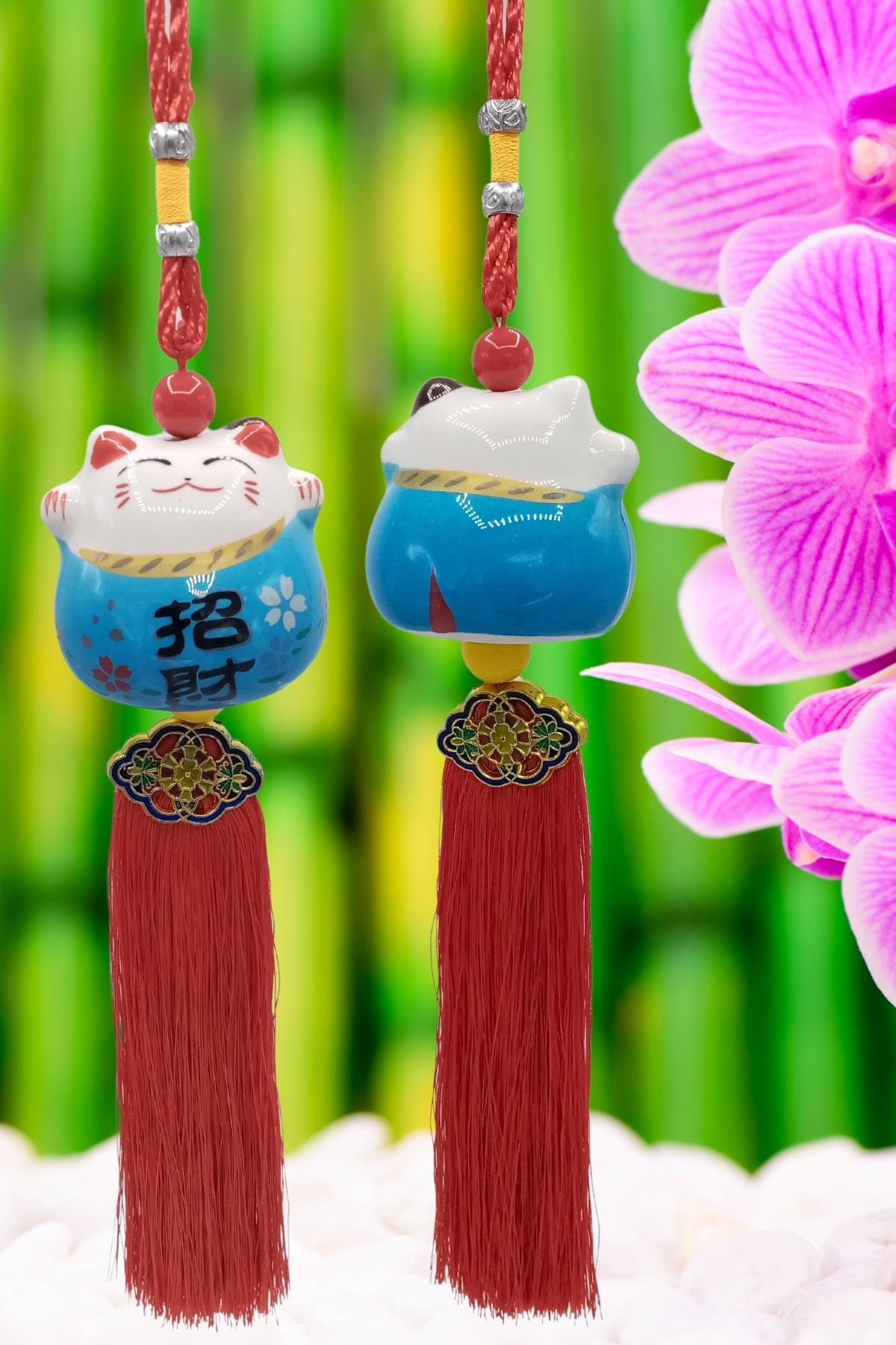 ÇinDünyadan HediyelerDNY-HD101473Keskin Hediyelik Eşya Ve TekstilFeng Shui Maneki Neko Şans Kedisi Mavi No.2