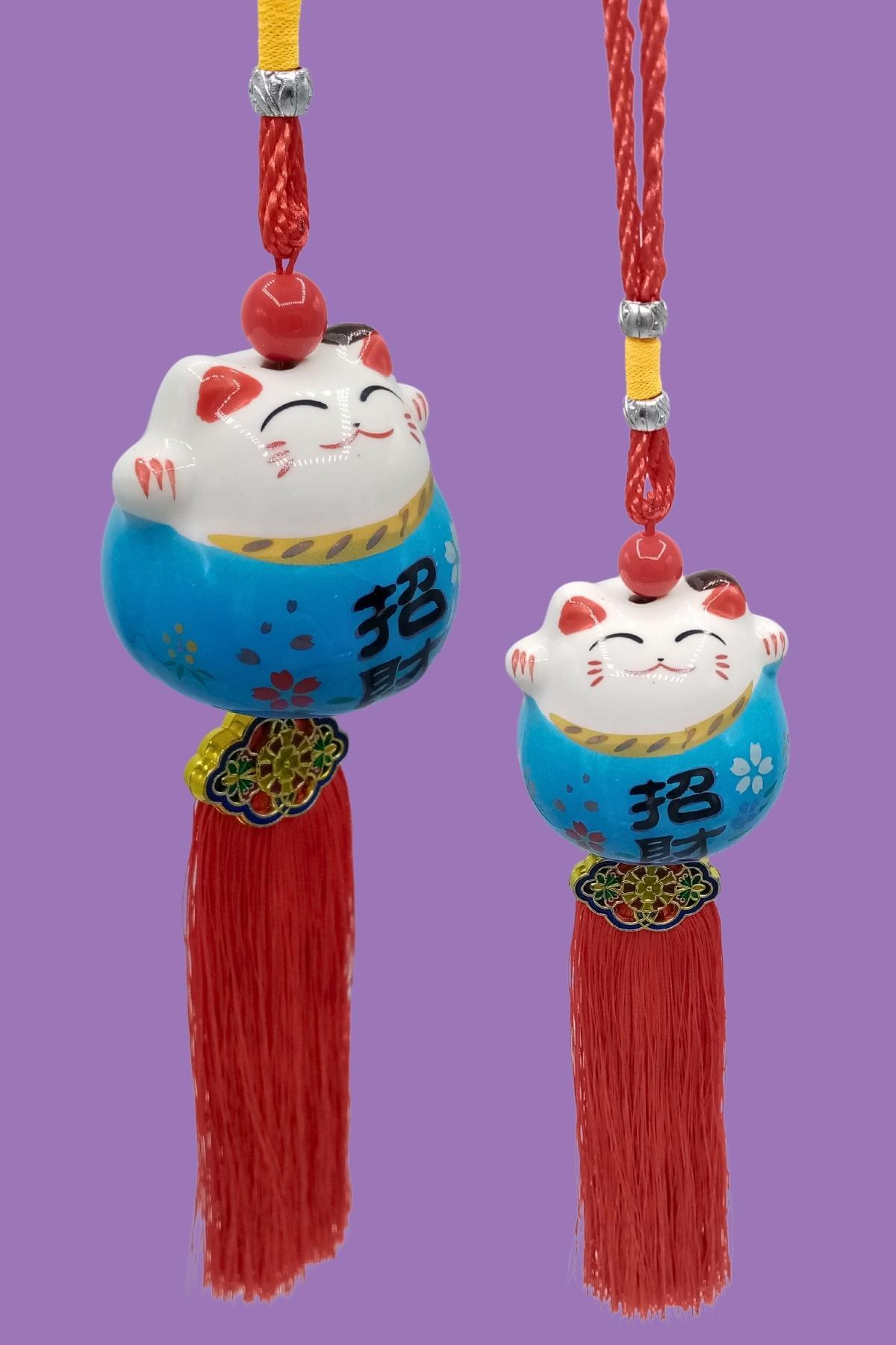 ÇinDünyadan HediyelerDNY-HD101473Keskin Hediyelik Eşya Ve TekstilFeng Shui Maneki Neko Şans Kedisi Mavi No.2