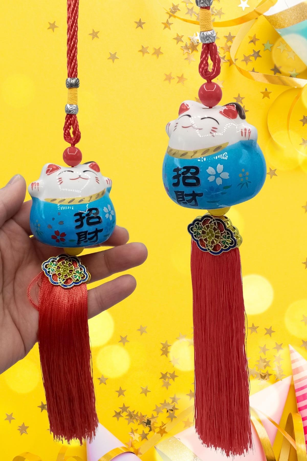 ÇinDünyadan HediyelerDNY-HD101473Keskin Hediyelik Eşya Ve TekstilFeng Shui Maneki Neko Şans Kedisi Mavi No.2