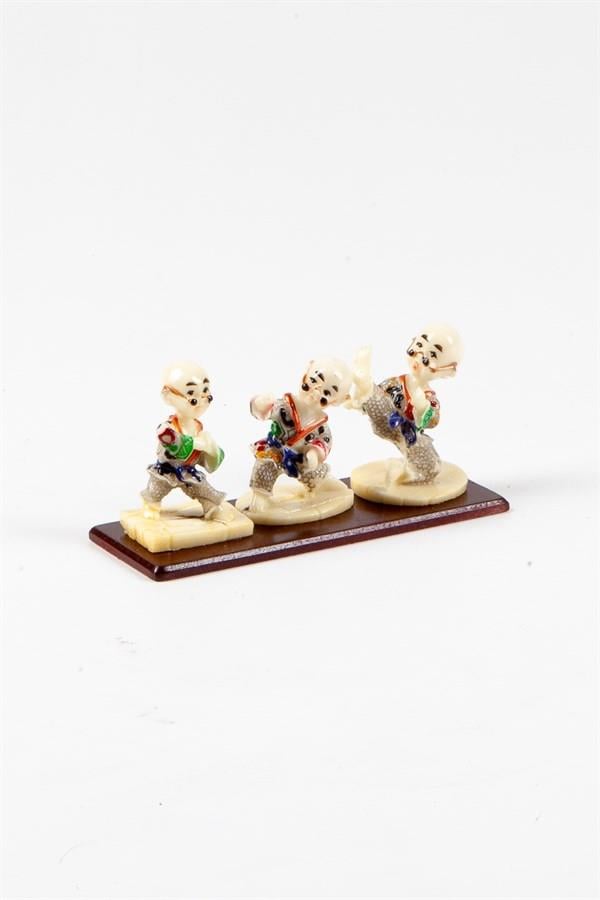 ÇinDünyadan HediyelerOKCUBY-095251S3Keskin Hediyelik Eşya Ve TekstilKarateci Çocuk 3 Lü Biblo Stantlı 14 cm