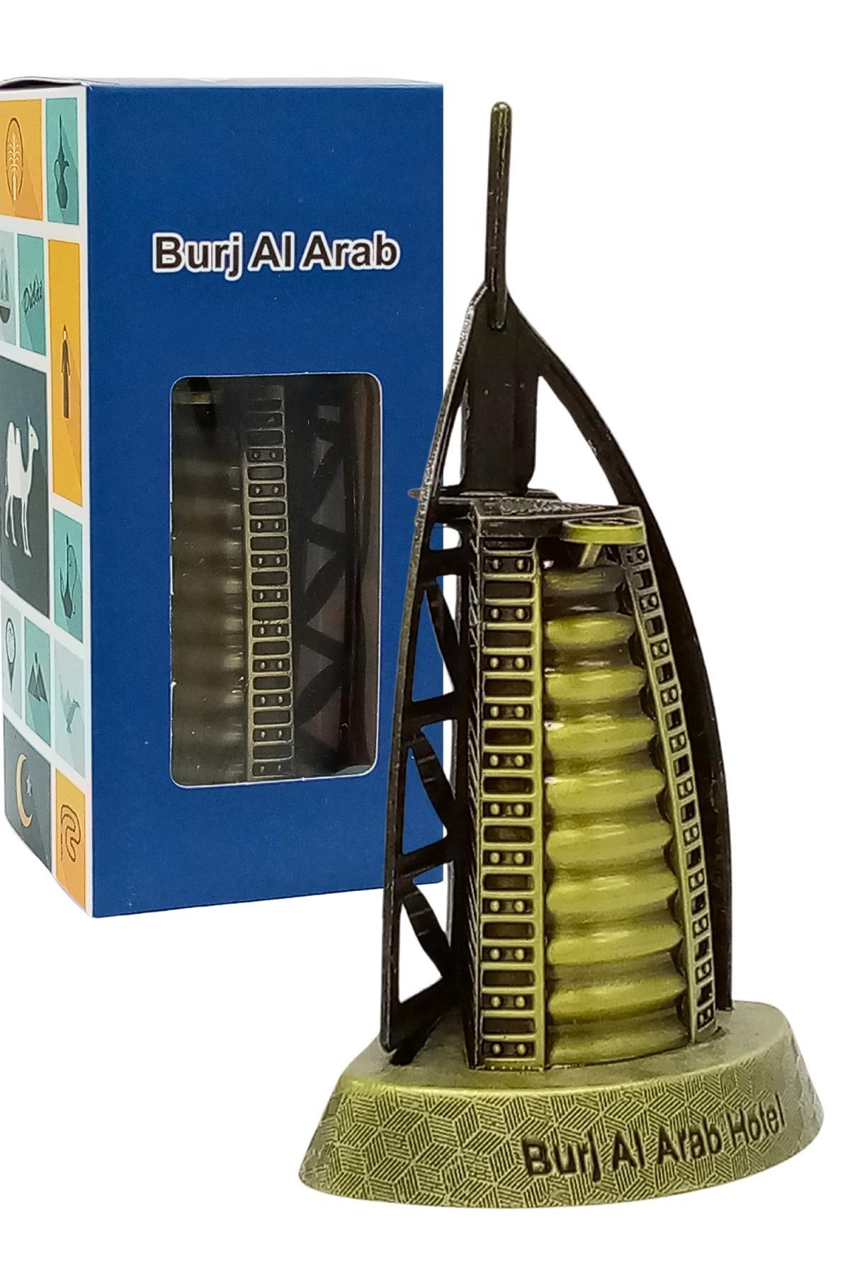DubaiDünyadan HediyelerDNY-HDMTL650Keskin Hediyelik Eşya Ve TekstilVintage Metal Dubai Burj Al Arab Hotel Bronz 13 cm