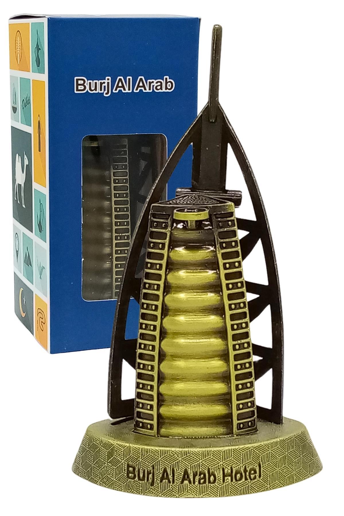 DubaiDünyadan HediyelerDNY-HDMTL650Keskin Hediyelik Eşya Ve TekstilVintage Metal Dubai Burj Al Arab Hotel Bronz 13 cm