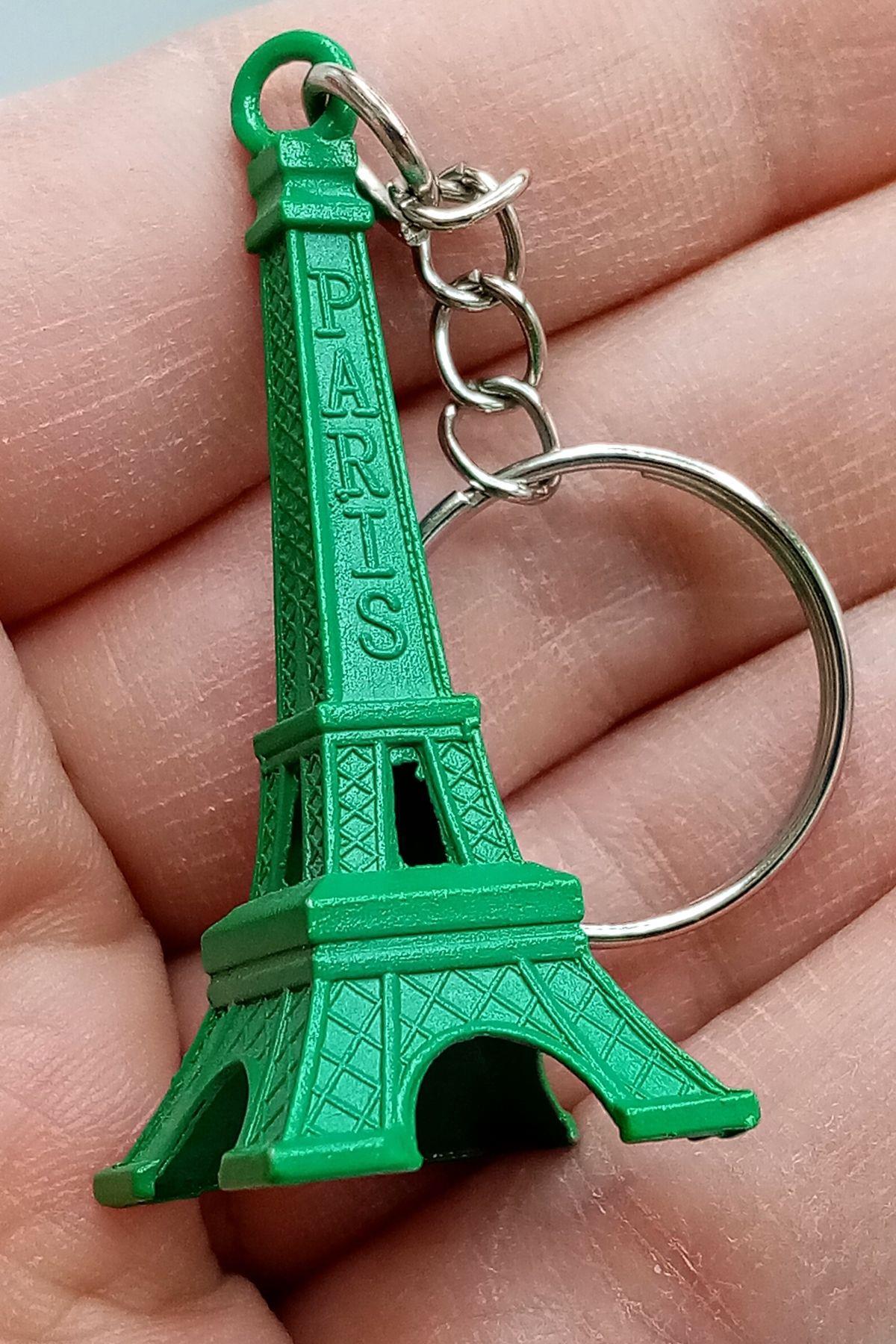 FransaDünyadan HediyelerDNY-HD100437Keskin Hediyelik Eşya Ve TekstilParis Eyfel Kulesi 3D Metal Anahtarlık Yeşil